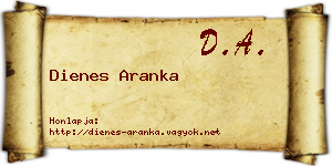 Dienes Aranka névjegykártya